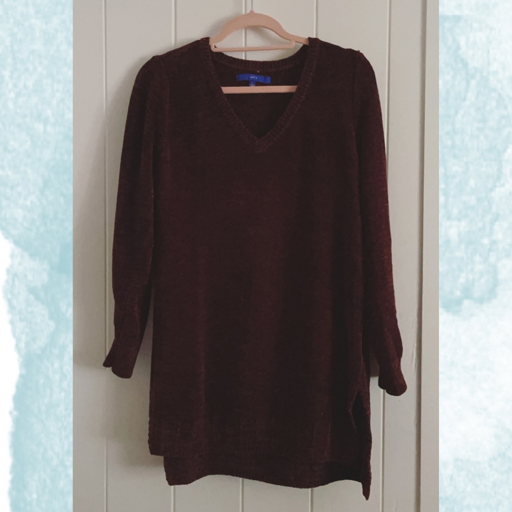 Eggplant Tunic Sweater